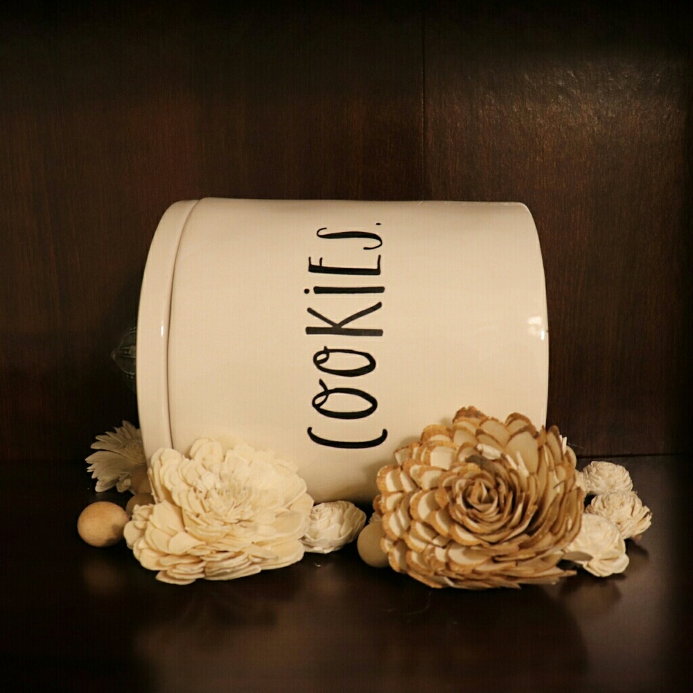 🆕 Rae Dunn Cookie Jar Crown Collection Stem Print - Picture 4 of 6